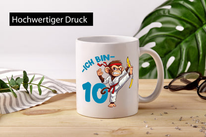 Ich bin 10 | 10. Geburtstag Karate Kampfsport Affe Geschenk Geschenkidee