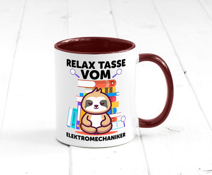 Relax Tasse: Elektromechaniker | Mechaniker Geschenk Humor Geschenkidee