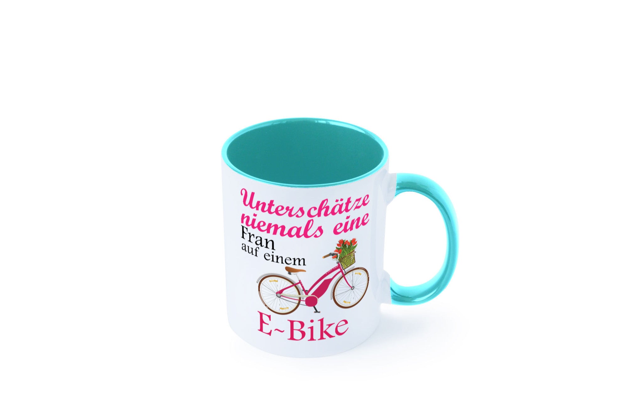 Unterschätze niemals eine Frau | E-Bike Sport Rad fahren lustig Humor
