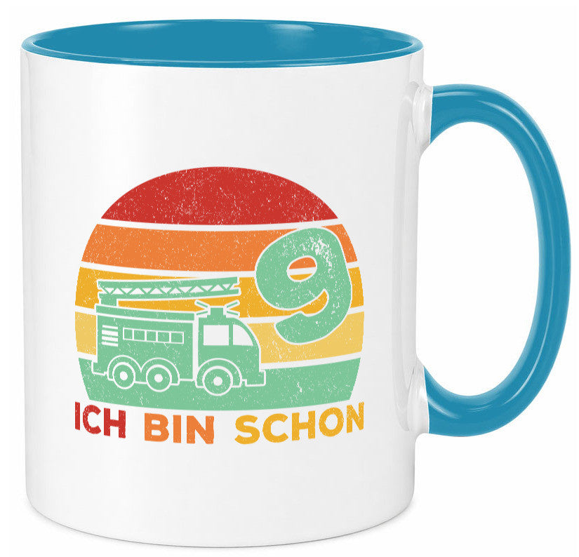 9. geburtstag | Feuerwehrauto 9 Jahre Feuerwehr Geschenk Geschenkidee lustiger