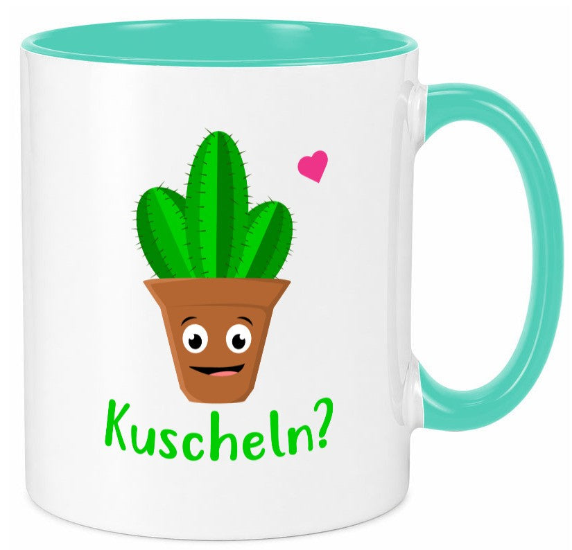 Kuscheln? | lustige Tasse Kaktus Motiv Humor lustig Geschenkidee Geschenk