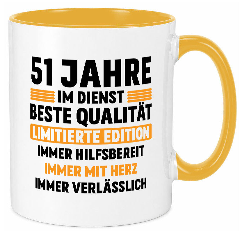51 Jahre im Dienst | Jubiläum Arbeit lustiger Spruch Geschenk Kollegen Büro
