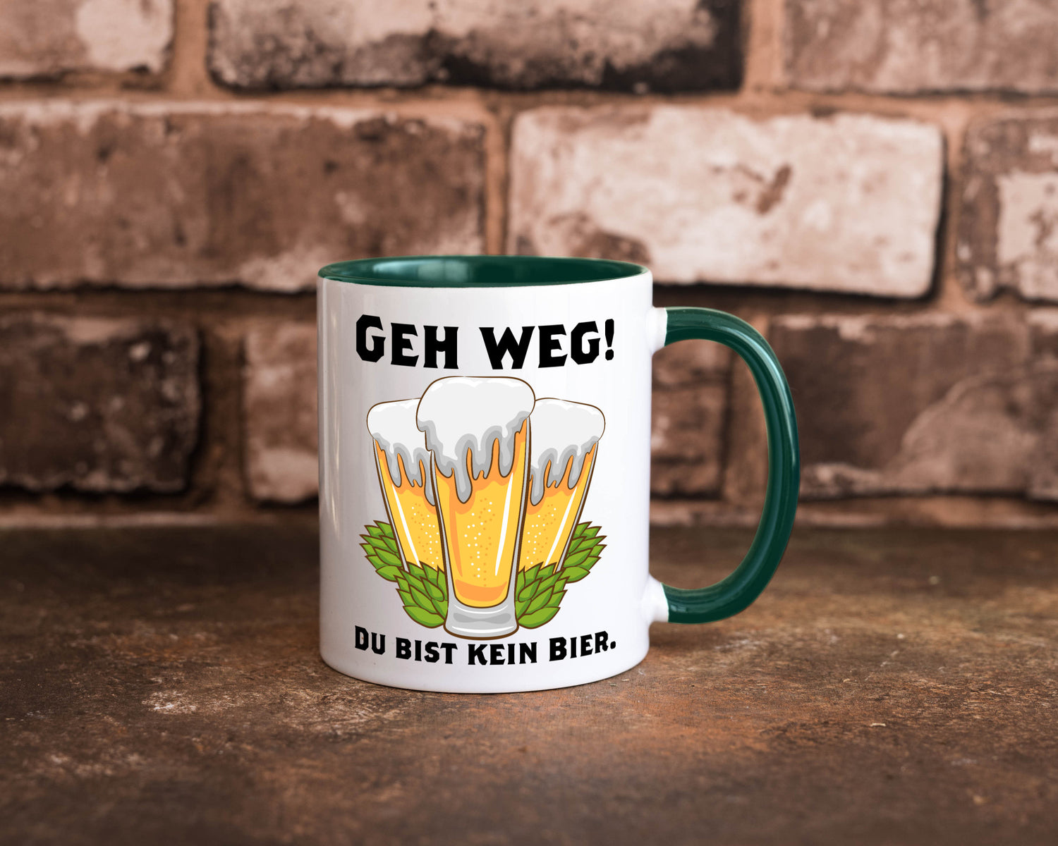 Geh weg du bist kein Bier | bierliebhaber v2 Humor Geschenkidee Tasse