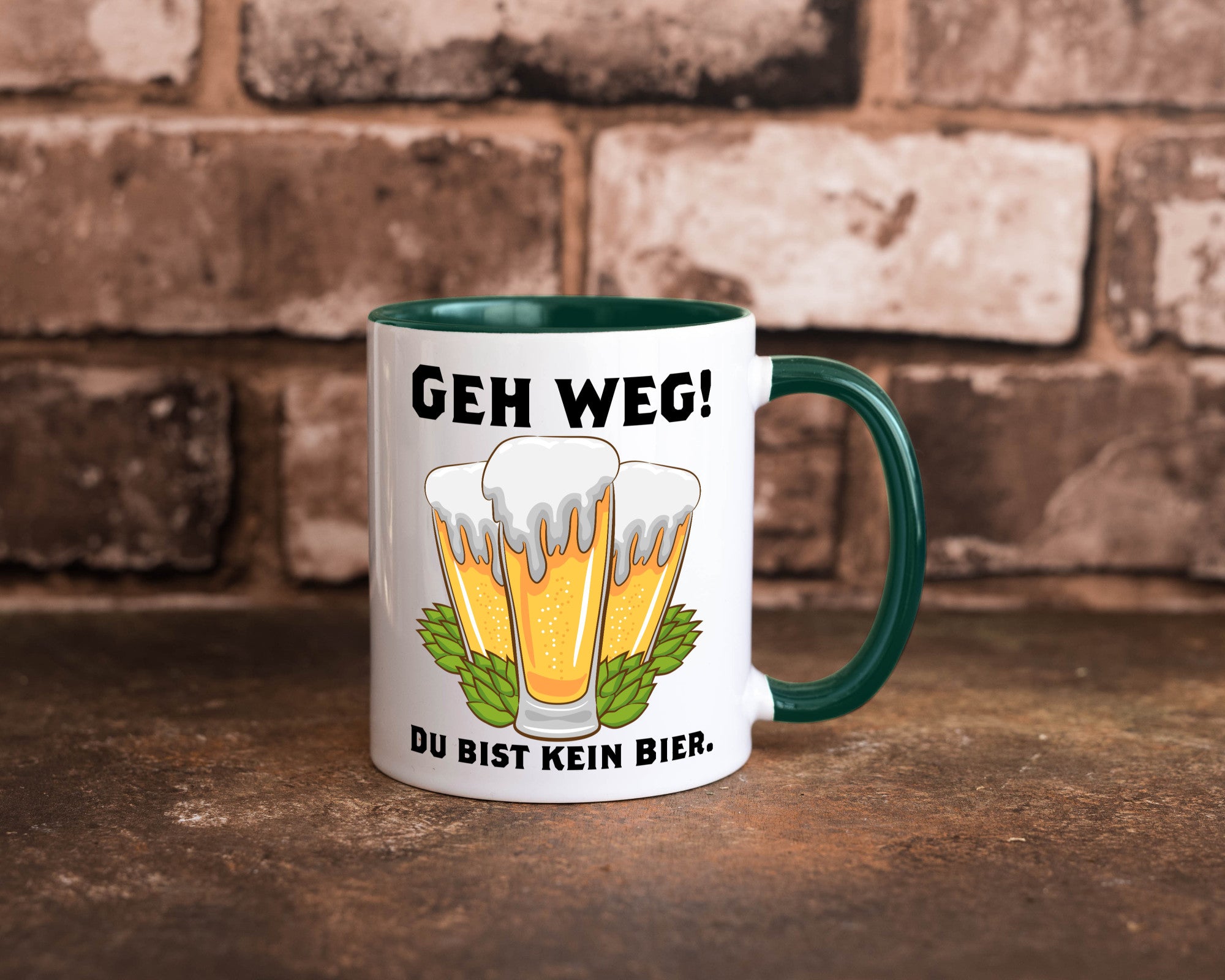 Geh weg du bist kein Bier | bierliebhaber v2 Humor Geschenkidee Tasse