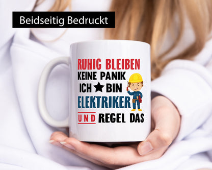 Ruhig bleiben keine Panik ich bin elektriker und regel das Humor Geschenkidee