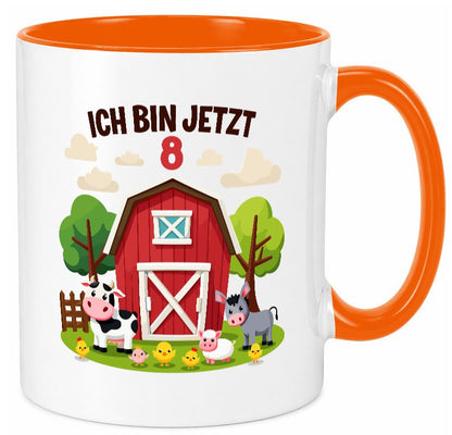 8. Geburtstag | 7 Jahre Bauernhof und Tiere lustig Geschenkidee Geschenk Tasse