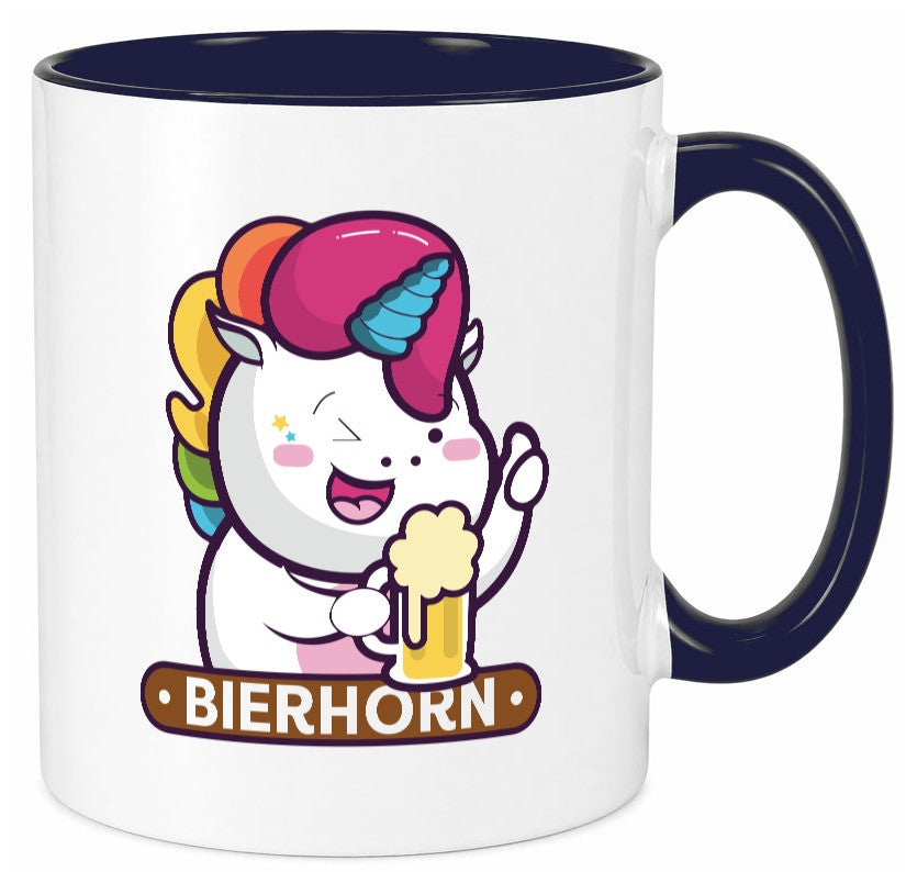 Bierhorn | Einhorn Bierglas Geschenk Humor Geschenkidee lustiger Spruch Tasse