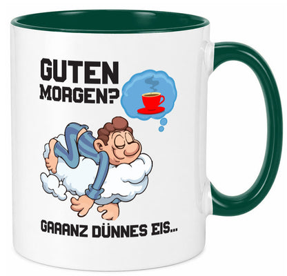 Ganz dünnes Eis | Morgenmuffel Tasse Kaffeetrinker Geschenkidee Humor