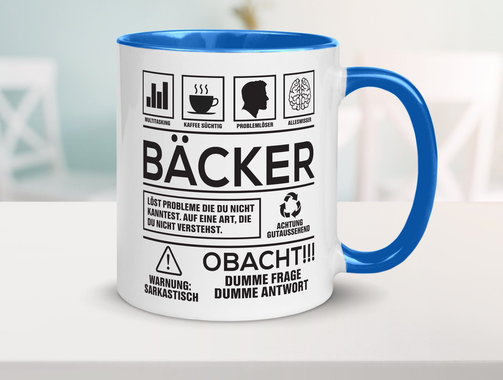 Achtung Probleme Bäcker | Bäckerei Backen Konditor Geschenk Humor Geschenkidee