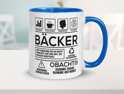 Achtung Probleme Bäcker | Bäckerei Backen Konditor Geschenk Humor Geschenkidee