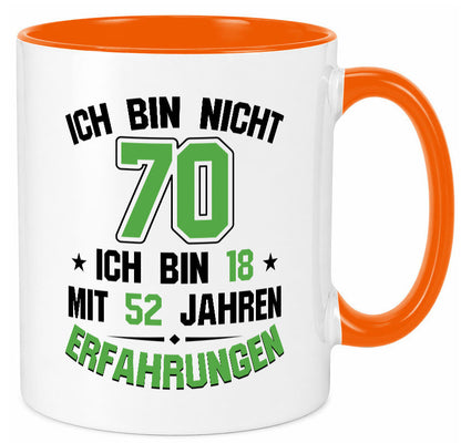 Ich bin nicht 70 | Rentner Viel erfahrung im leben lustig Ruhestand Jubiläum Tasse