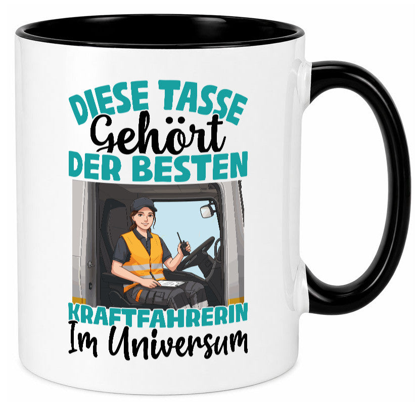 Im Universum: Kraftfahrerin | Lastwagen LKW lustig Humor Geschenkidee Geschenk