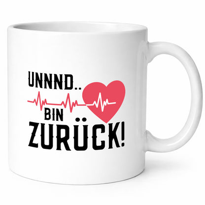Bin zurück | Herzschlag Reanimation Puls Arzt Klinik Geschenk Humor