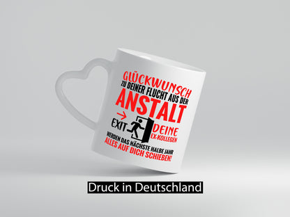 Glückwunsch zur Flucht | Abschied Arbeitskollegen Humor Arbeit Kollegen Büro