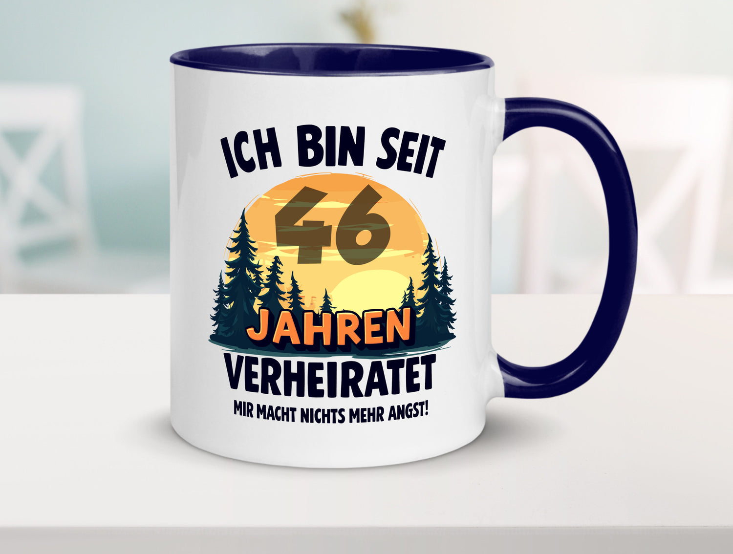 Ich bin Verheiratet | 46. Hochzeitstag Ehepaar Geschenkidee Humor Tasse