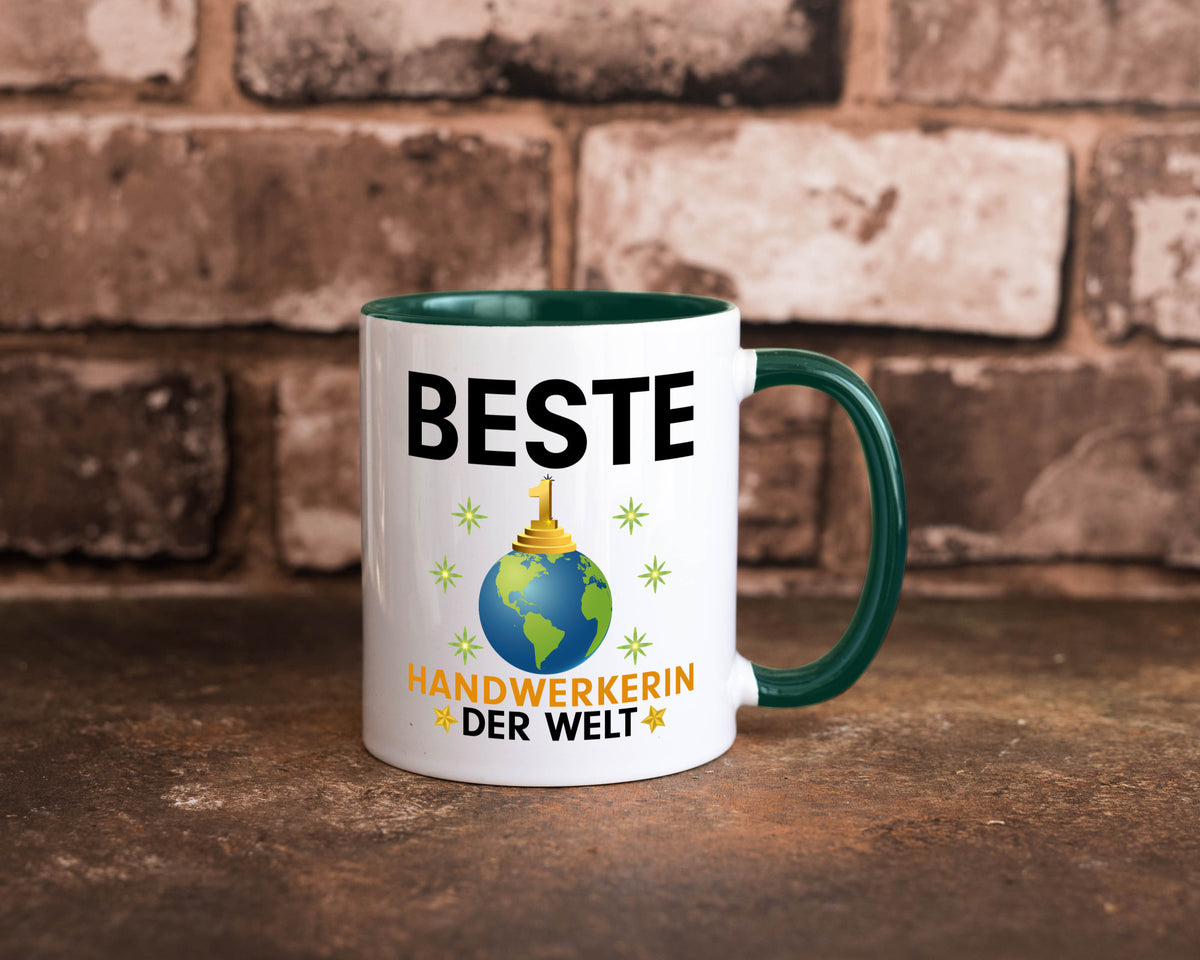 Welt Beste Handwerkerin | Handwerkerinnen lustiger Spruch Geschenk Humor Tasse