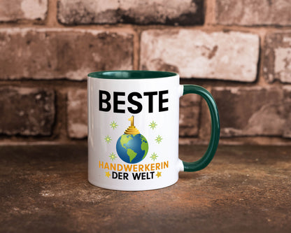 Welt Beste Handwerkerin | Handwerkerinnen lustiger Spruch Geschenk Humor Tasse