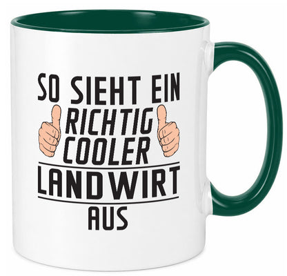 Richtig Cooler Landwirt | Bauer Landwirtschaft lustig Humor Geschenkidee Tasse