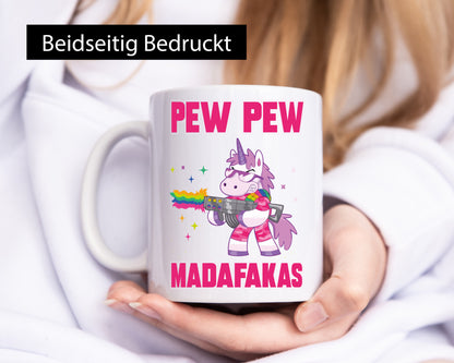 Pew Madafakas Geschenk Humor Geschenkidee lustiger Spruch Tasse