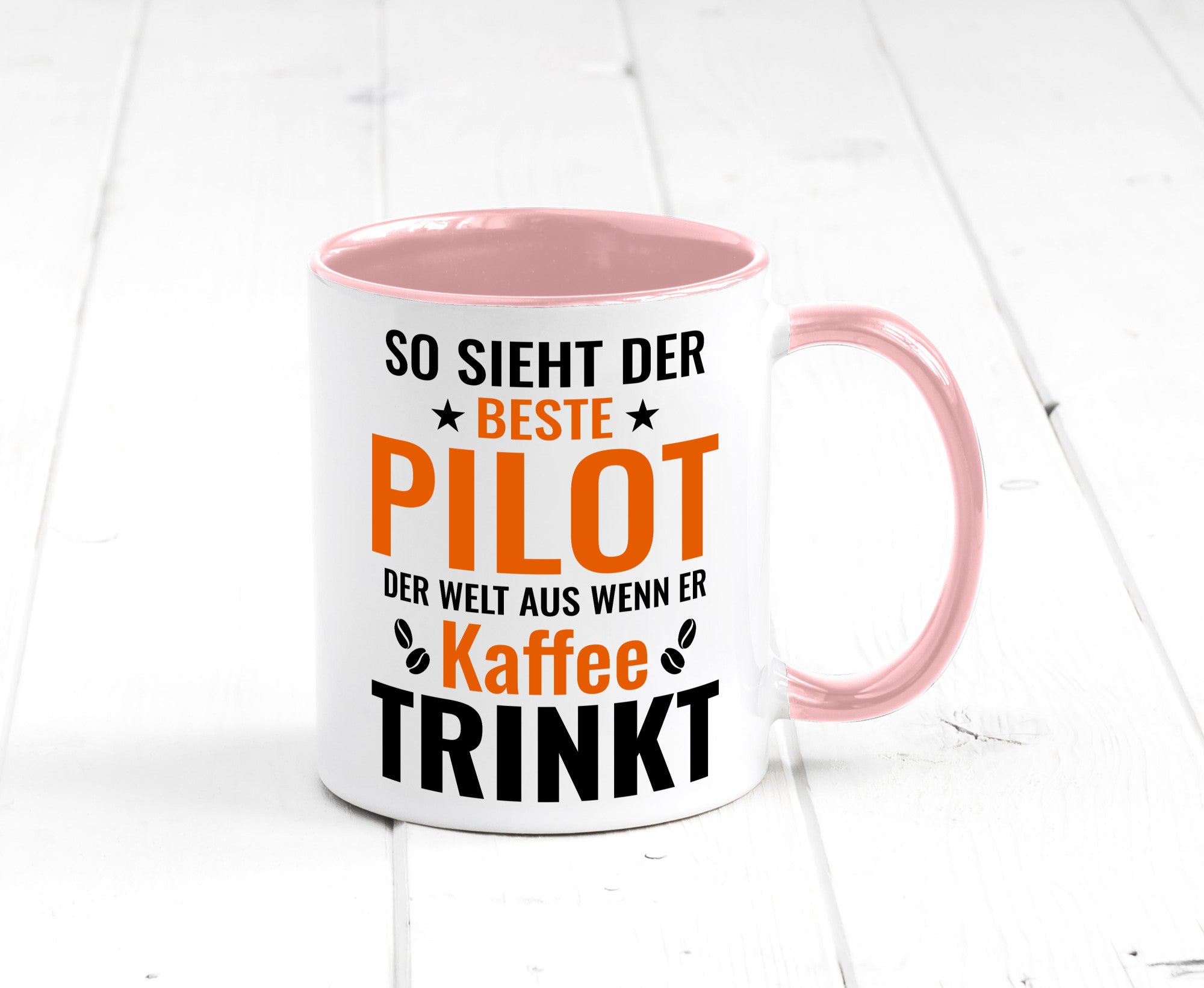 Kaffee trinkt: Pilot | Flugzeug Piloten lustiger Spruch Geschenk Humor