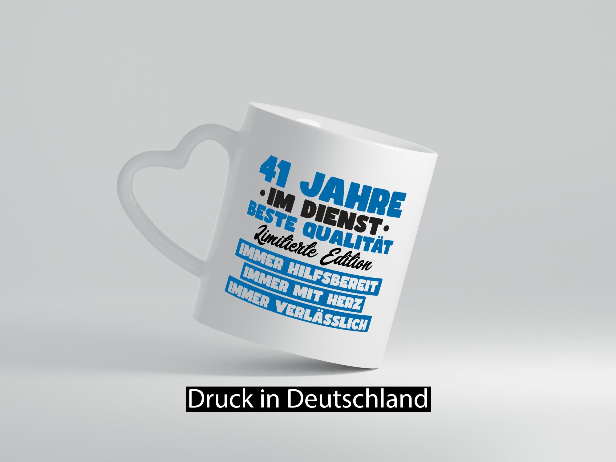 41 Jahre im Dienst | Jubiläum Arbeit v7 lustig Kollegen Büro Geschenk Tasse