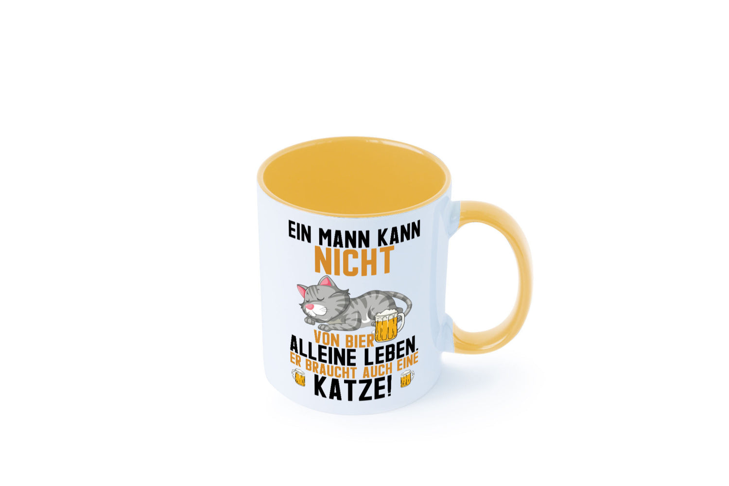 Von Bier leben | Mann braucht eine Katze Katzenliebhaber Geschenk Tierliebhaber
