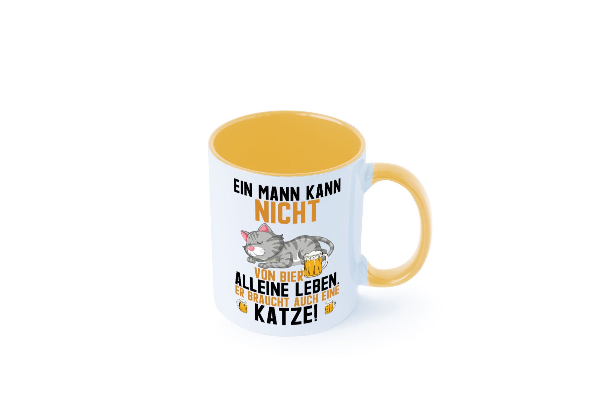 Von Bier leben | Mann braucht eine Katze Katzenliebhaber Geschenk Tierliebhaber