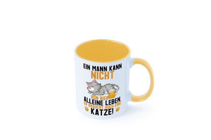 Von Bier leben | Mann braucht eine Katze Katzenliebhaber Geschenk Tierliebhaber