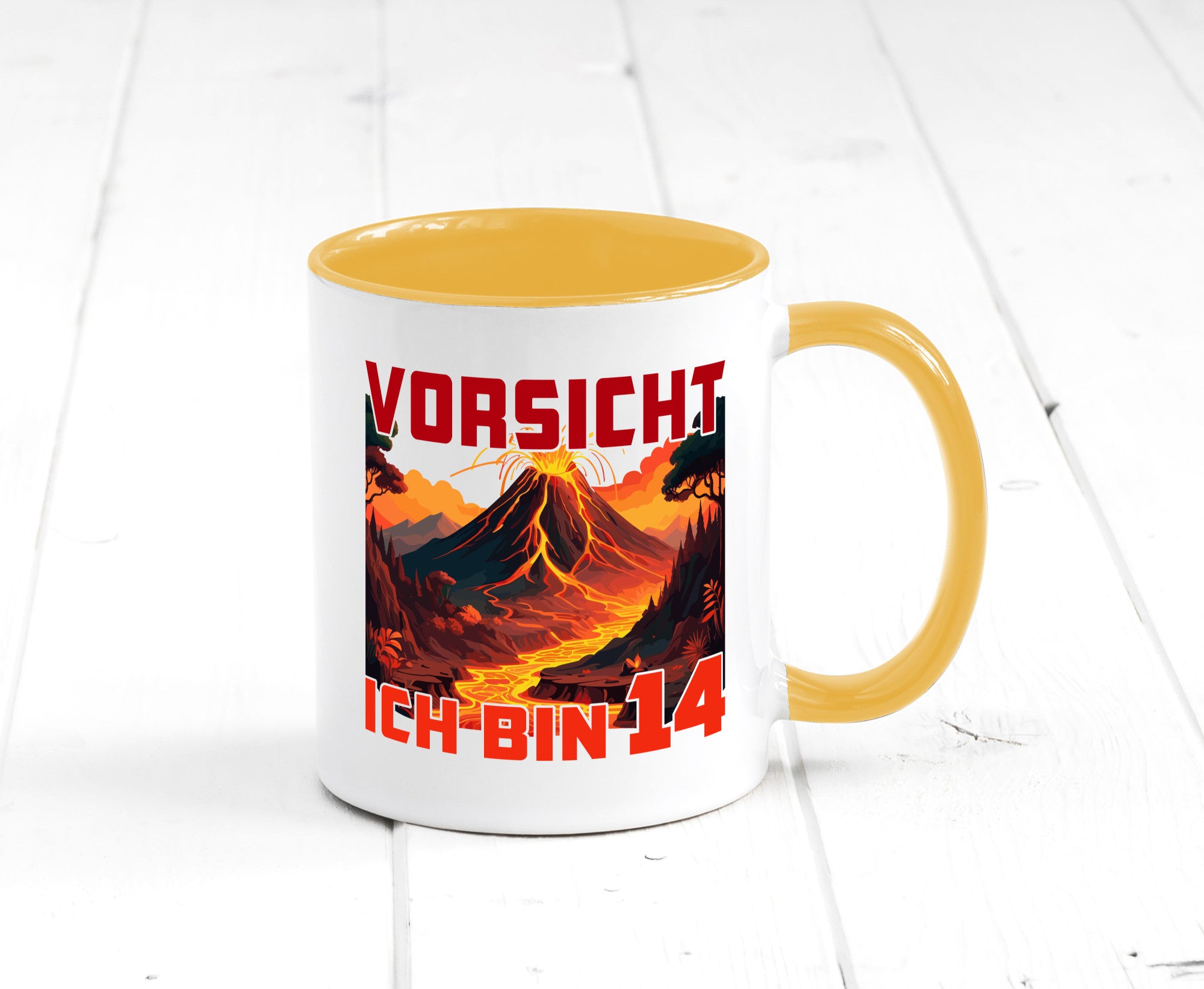 14. Geburtstag | 14 Jahre Vulkanausbruch Vulkan Geschenkidee Humor Tasse