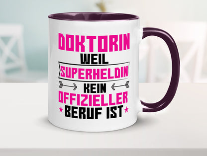 Superheldin Doktorin | Doktorand Doktortitel Geschenkidee Humor Tasse
