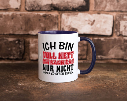 Ich bin voll nett Geschenkidee Humor Tasse