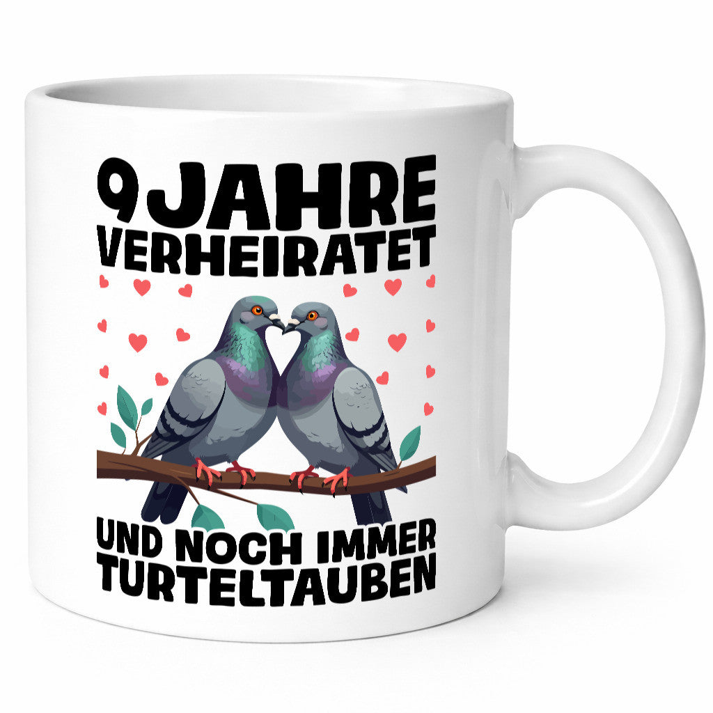 9 Jahre verheiratet | Turteltauben Ehe Ehepaar lustig Humor Geschenkidee