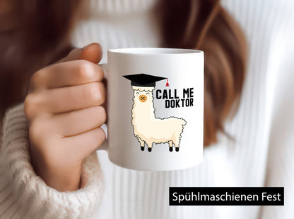 Call me Doktor | Lama Arzt Krankenhaus Abschluss Humor Geschenkidee Tasse