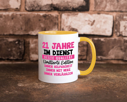 21 Jahre im Dienst | Jubiläum Arbeit v10 lustiger Spruch Geschenk Kollegen Büro