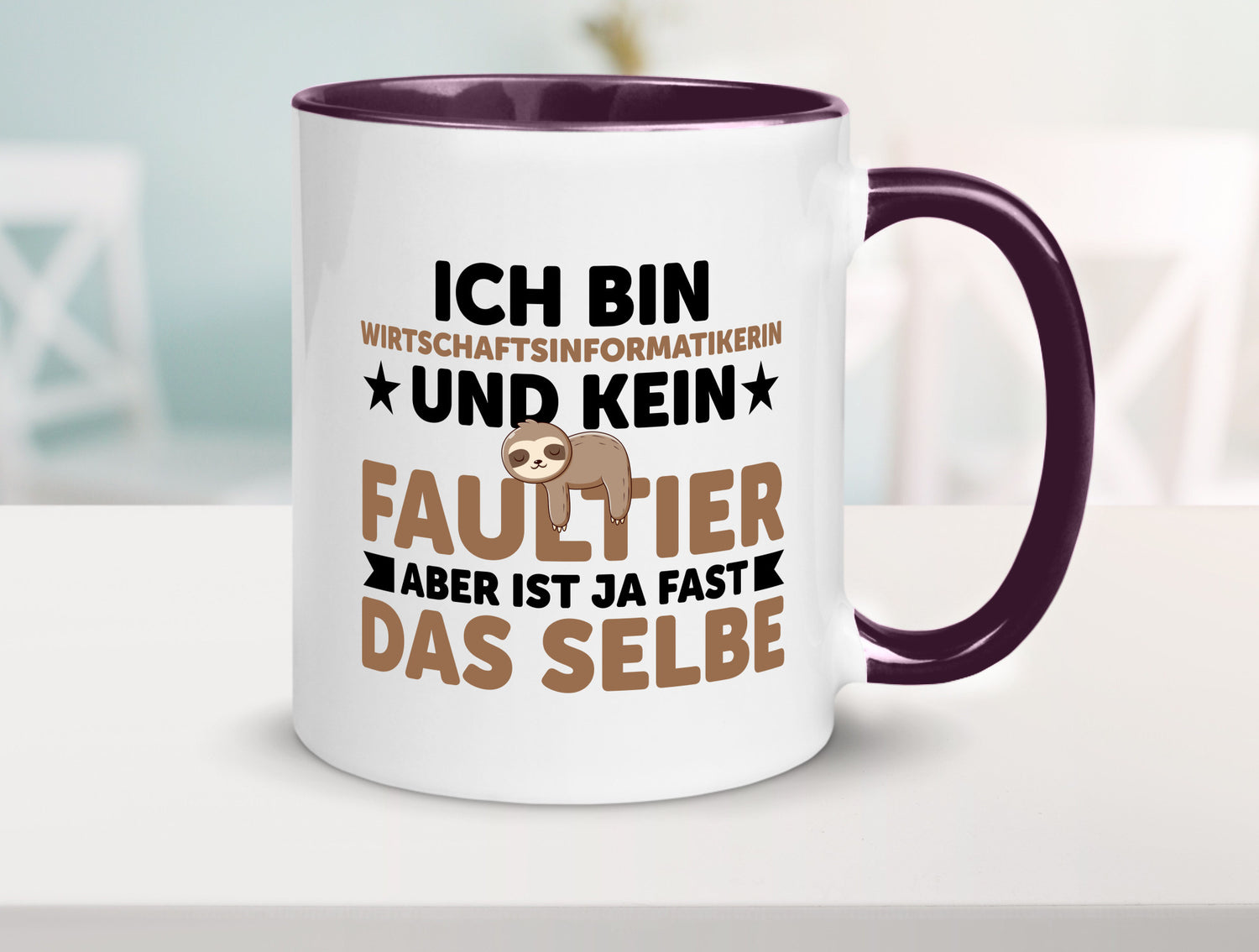 Ich bin kein Faultier: Wirtschaftsinformatikerin v2 lustig Tierliebhaber Humor