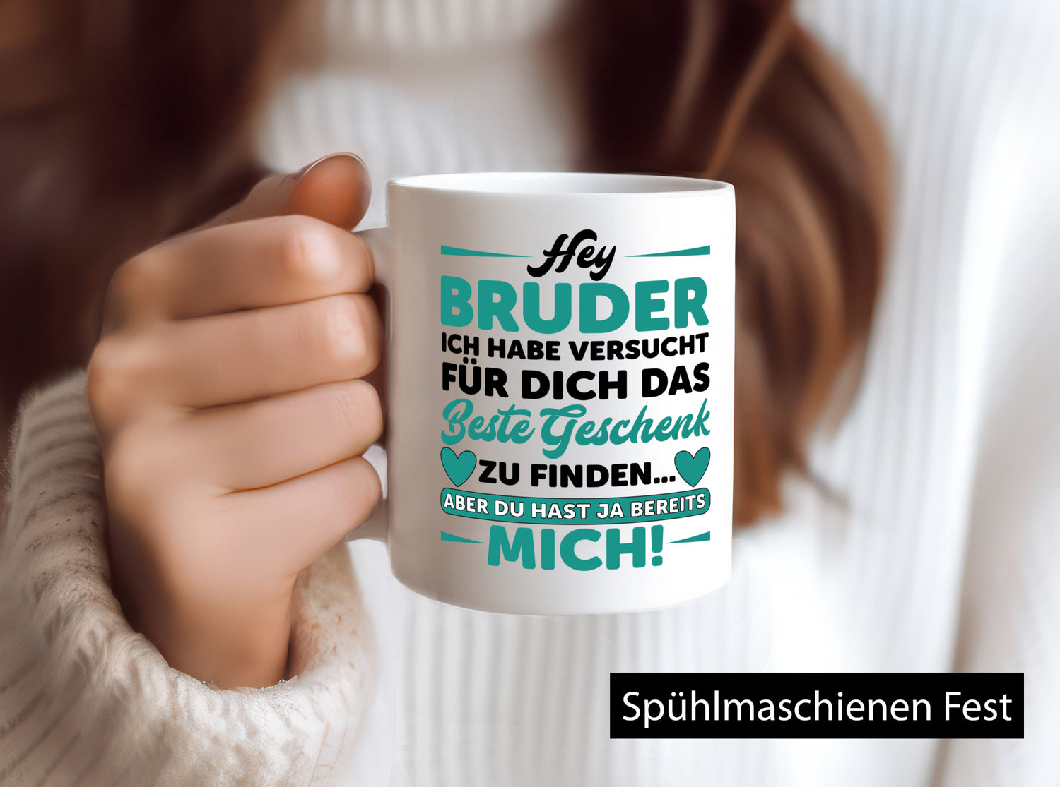 Hey Bruder | Spruch Tasse Geschwisterliebe lustig Geschenk Humor