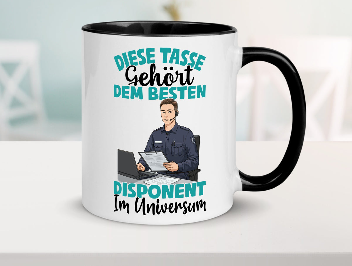 Im Universum: Disponent | Zuteiler Humor Geschenkidee Tasse