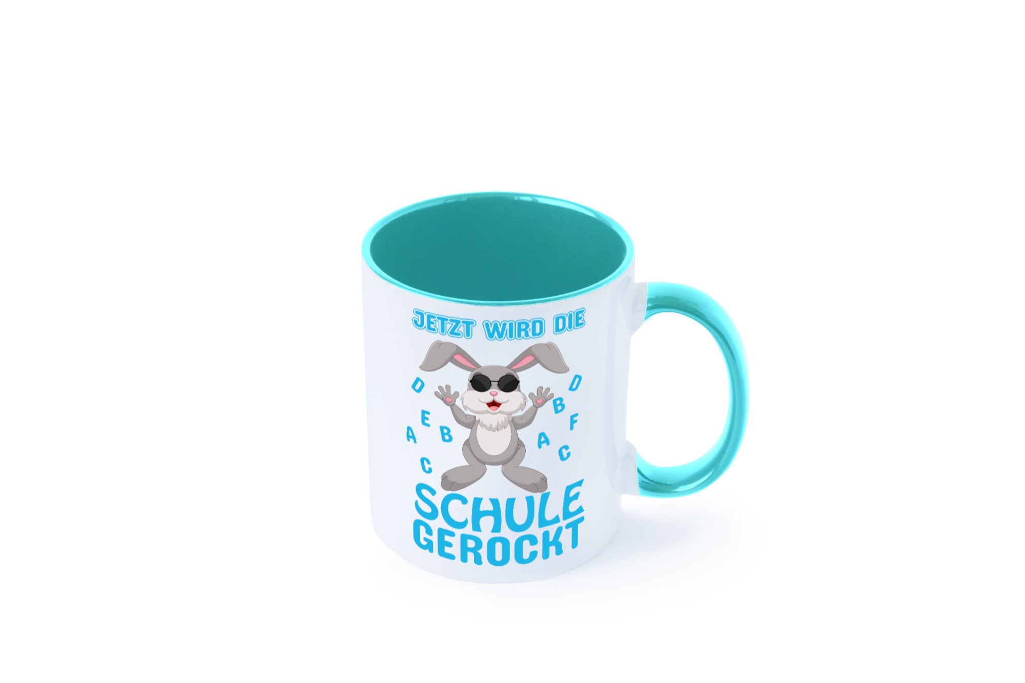 Schule wird gerockt | Schulbeginn Tasse cooler Hase lustiger Spruch Geschenk
