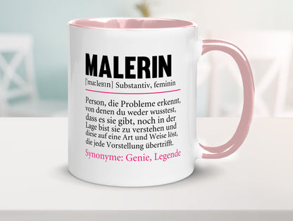 Malerin | Spruch Beruf lustig Malerinnen Humor Arbeit Kollegen Büro