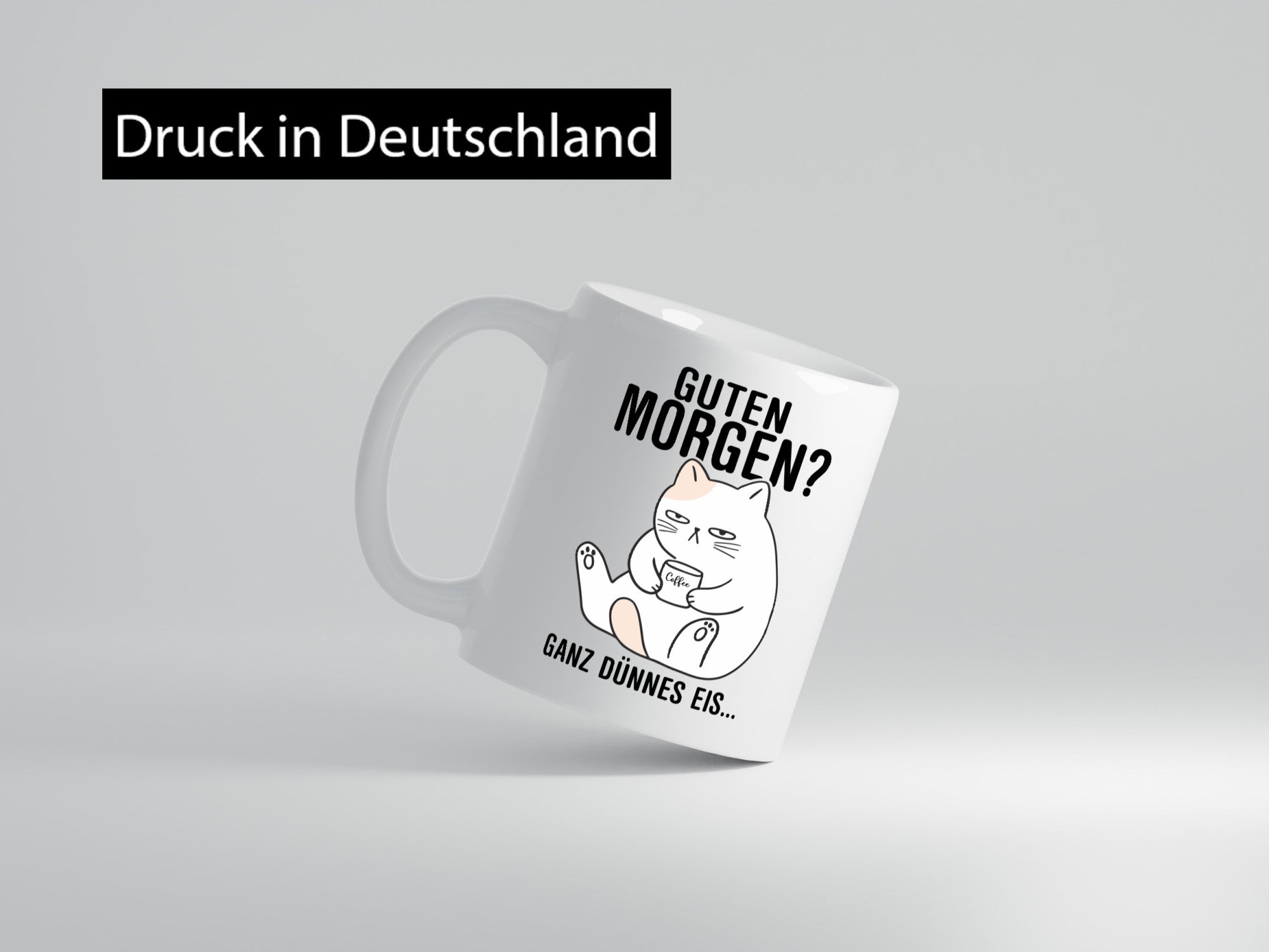 Guten Morgen? | Morgenmuffel Katze Freunde Familie Humor Geschenkidee Tasse