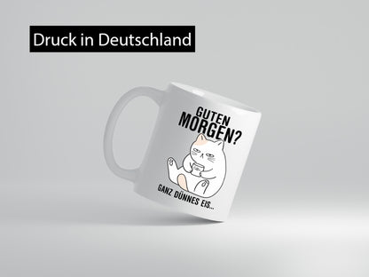 Guten Morgen? | Morgenmuffel Katze Freunde Familie Humor Geschenkidee Tasse