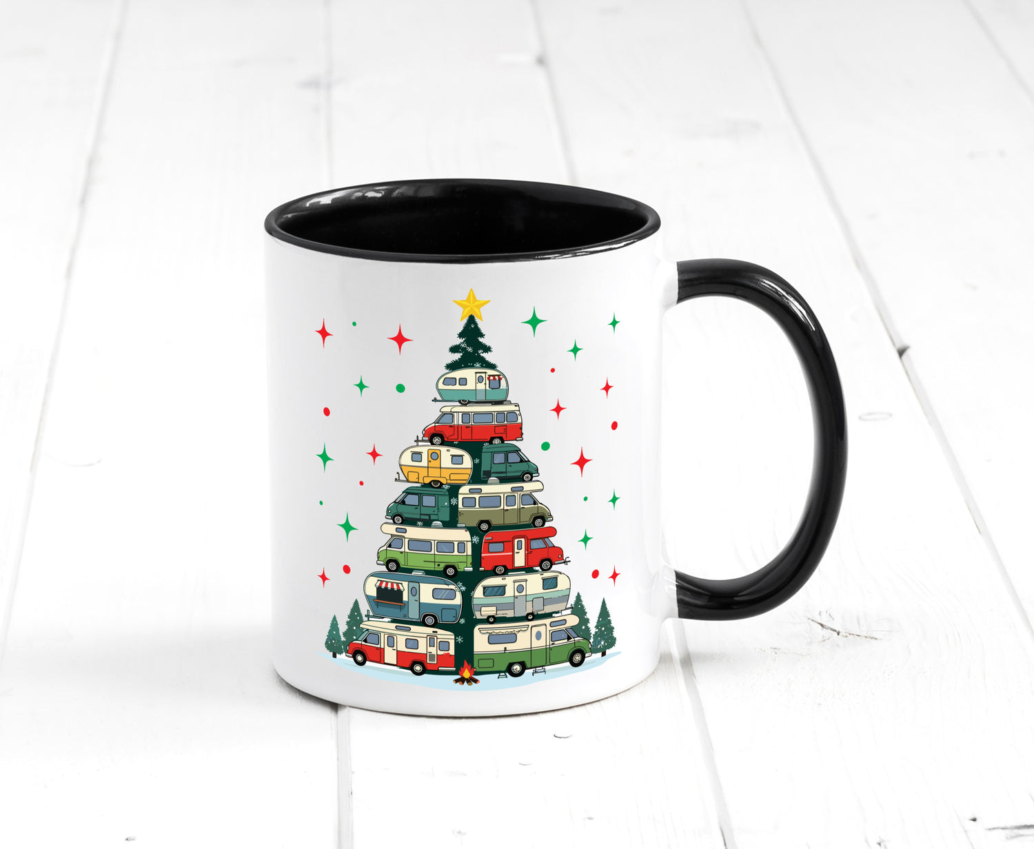 Camper | Camping Weihnachten Fahrzeuge Baumlichter v2 lustig Humor Geschenkidee