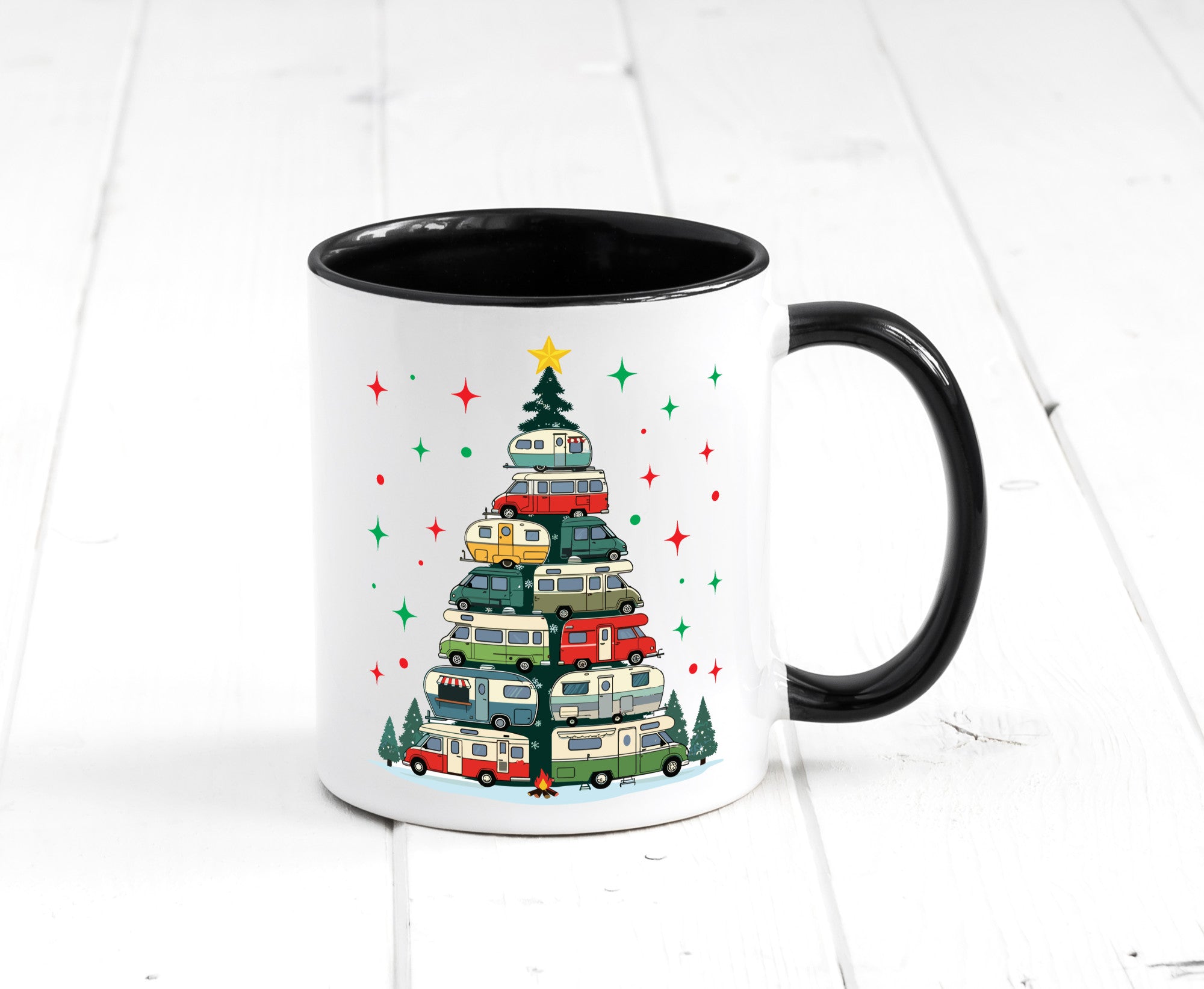 Camper | Camping Weihnachten Fahrzeuge Baumlichter v2 lustig Humor Geschenkidee