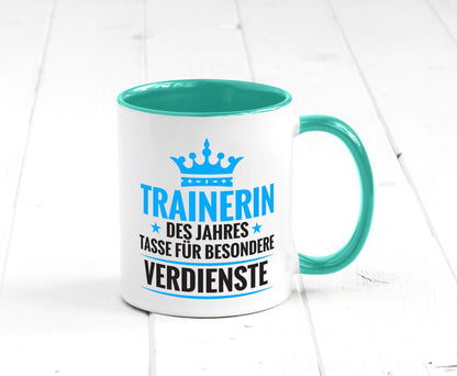 Besonderer Verdienst: Trainerin | Sportverein Humor Geschenk Geschenkidee