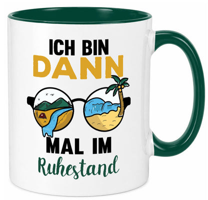 Bin dann mal im Ruhestand | Sonnenbrille Palme Meer lustig Jubiläum Geschenk