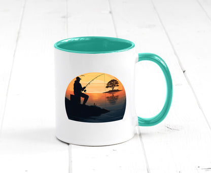Angler | Sonnenuntergang Fischer Fische Angeln v2 Geschenk Humor Geschenkidee