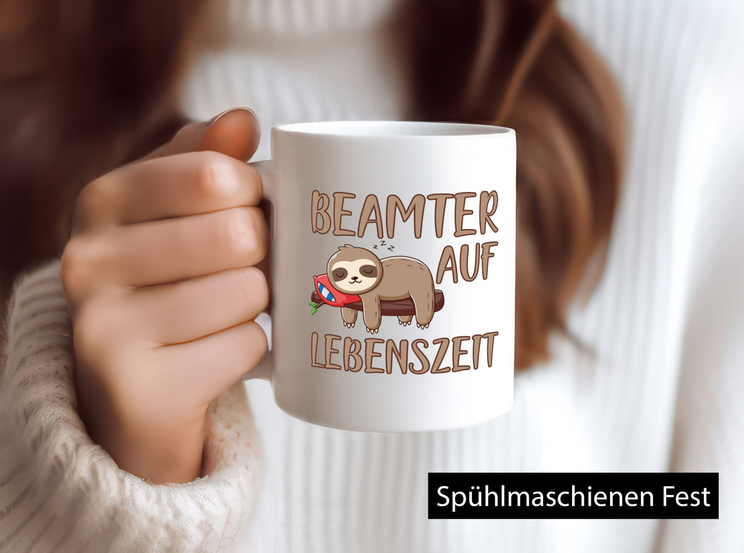 Beamter auf Lebenszeit | lustige Büro Tasse Faultier Geschenk Arbeit Kollegen