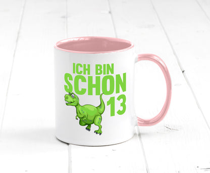 13. Geburtstag | 13 Jahre Dino Dinosaurier Humor Geschenkidee Tasse