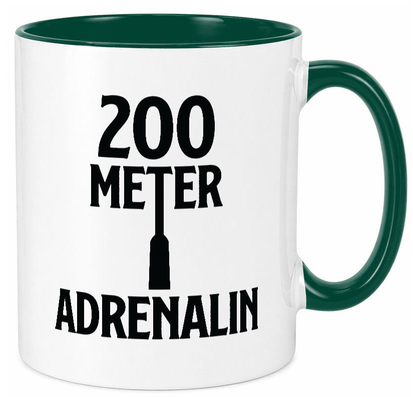 200 Meter Adrenalin v2 lustig Humor Geschenkidee Geschenk Tasse