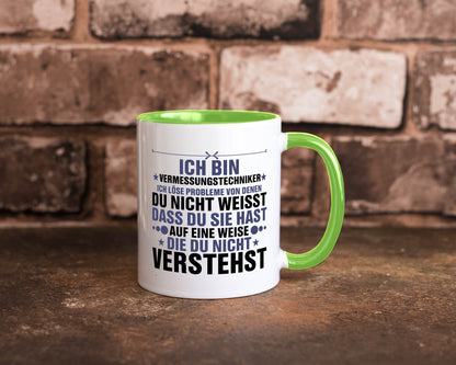 Löse Probleme: Vermessungstechniker | Techniker Humor Geschenkidee Tasse